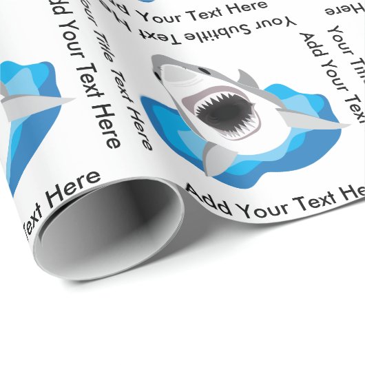 Grote witte haaienaanval cadeaupapier (Rol Hoek)