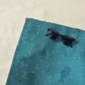 Grote witte haaienaanval Funny Fish Head Ocean Zee Strandlaken (In situ)