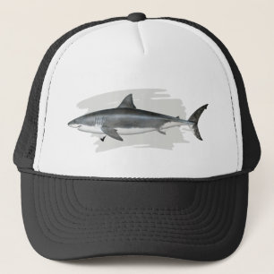 Grote witte haaiendrak trucker pet