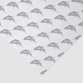 , grote witte haaientekening #2 Weefselpapier Tissuepapier (Detail)