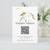 Grote Witte Heron Bruiloft Behuizing Kaarten (Staand voorkant)