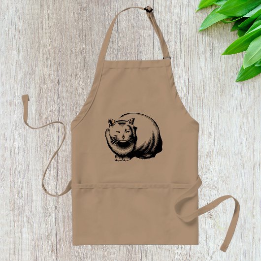 Grote witte kat Apron Standaard Schort