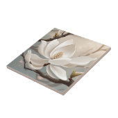 Grote witte Magnolia bloem Tegeltje (Zijkant)