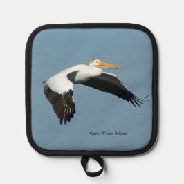 Grote Witte Pelikaan pot houder