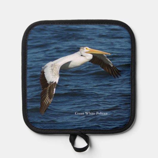 Grote Witte Pelikaan water pot houder (Voorkant)