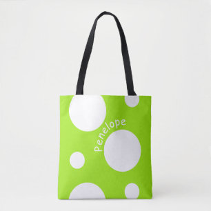 Grote witte pooldots draagtas