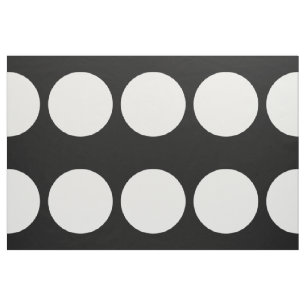 Grote witte poolpunten op zwarte geometrische verb stof