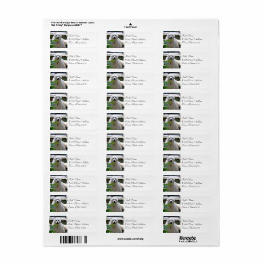 Grote Witte Pyreneeën Hond Mailing Labels (Full Sheet)
