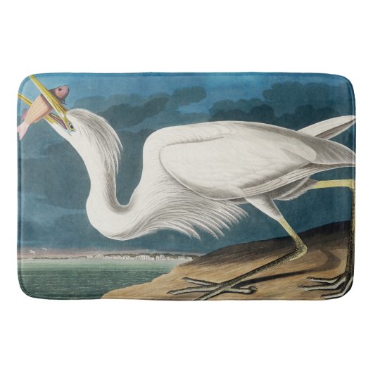 Grote witte reiger, 1835, De vogels van Amerika Badmat (Voorkant)