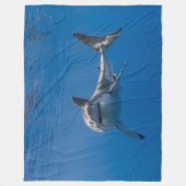 GROTE WITTE SHARK FLEECE DEKEN (Voorkant)