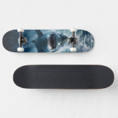 GROTE WITTE SHARK SKATEBOARD (Horizontaal)