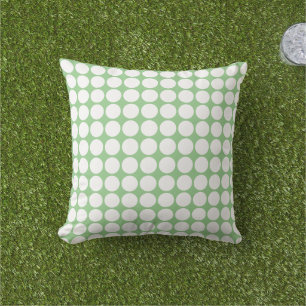 Grote Witte Stippen Sage Groene Klasse Cadeau Favo Buitenkussen