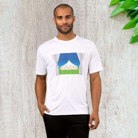 Grote Witte Tent Mannen Actief T-shirt
