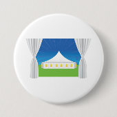 Grote witte tent ronde button 7,6 cm (Voorkant)