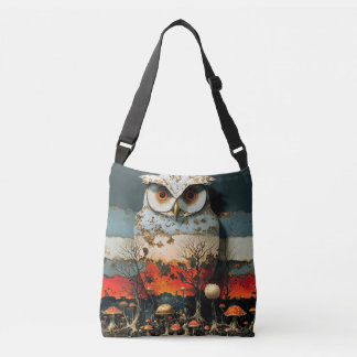 Grote witte Uil Crossbody Tas