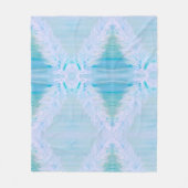 Grote witte veer fleece deken (Voorkant)