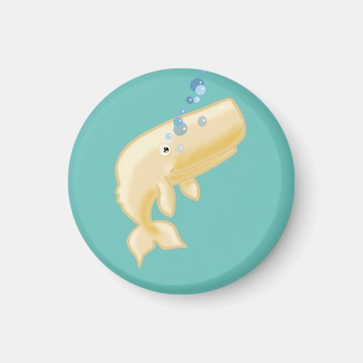 Grote witte walvis magneet (Voorkant)