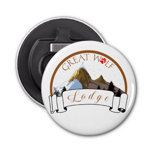 GROTE WOLF-LODGE BUTTON FLESOPENER (Voorkant)