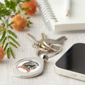 Grote wolf lodge knop sleutelhanger (Zijkant)