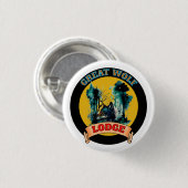 GROTE WOLF-LODGE RONDE BUTTON 3,2 CM (Voorkant /achterkant)