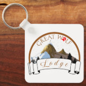 GROTE WOLF-LODGE SLEUTELHANGER (Voorkant)
