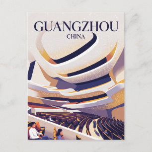 Grote Zaal Guangzhou Opera House China Briefkaart