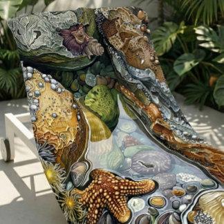 Grote & Zachte Kleurrijke Getijdenschatten Strandl Strandlaken