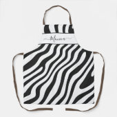 Grote Zebra Stripe Zwart Wit Schort (Voorkant)