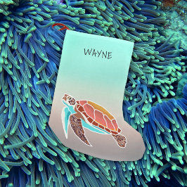 Grote Zeeen schildpadden Zee Schuimkerststop Kleine Kerstsok