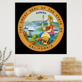 Grote zeehond van Californië Poster (Keuken)