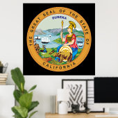 Grote zeehond van Californië Poster (Thuiskantoor)