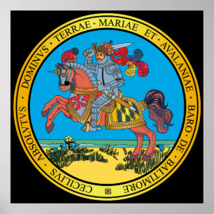Grote zeehond van de staat Maryland Poster