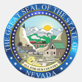 Grote zeehond van de staat Nevada Ronde Sticker