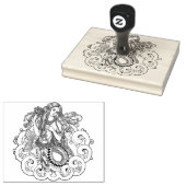 Grote zeemeermin Rubberstempel Rubberstempel (Gestempeld)