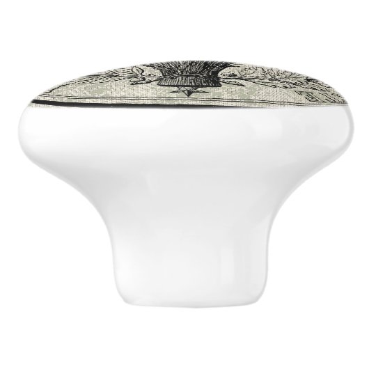  Grote Zegel in Frankrijk Keramische Knop (Zijkant)