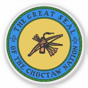 Grote zegel van de Choctaw volkeren, USA Sticker