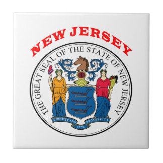 Grote zegel van de staat New Jersey Tegeltje