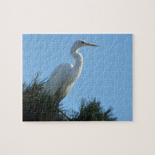 Grote Zilverreiger in zonnig Florida Legpuzzel (Horizontaal)