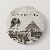 Grote zink in de Giza-piramide Ronde Button 7,6 Cm (Voorkant)