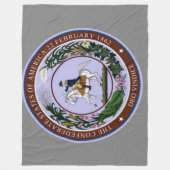 GROTE ZITPLAATS VAN DE CONFEDERACY FLEECE DEKEN (Voorkant)