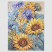 Grote Zonnebloem Boeket Decoupage Tissuepapier (Voorkant)