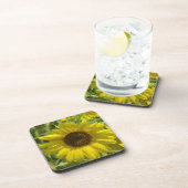 Grote zonnebloem kurk Onderzetter (Rechterzijde)