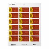 Grote Zonnebloem Landelijke Adreslabels voor het P Etiket (Full Sheet)