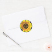 Grote Zonnebloem Rond Ronde Sticker (Envelop)