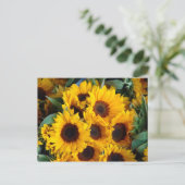 Grote zonnebloemen briefkaart (Staand voorkant)