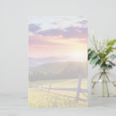 Grote zonsondergang in de bergen briefpapier (Staand voorkant)