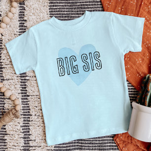Grote Zus Blauw Hart Matching Verwant Familie
