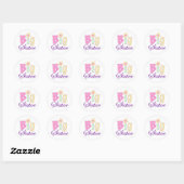 Grote zus (bloem) ronde sticker (Vel)