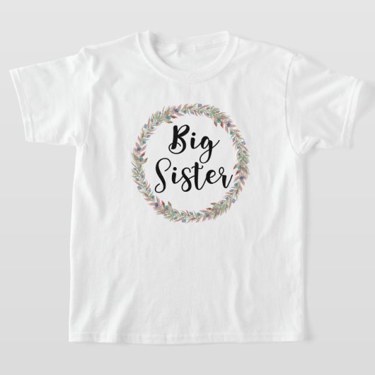 Grote Zus Floral krans meisjes' T-shirt (Laagn)