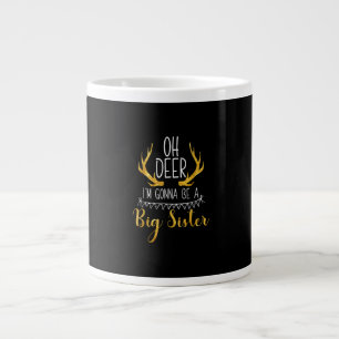 Grote Zus Oh Herten Baby Aankondiging Cute Stijl Extra Grote Beker